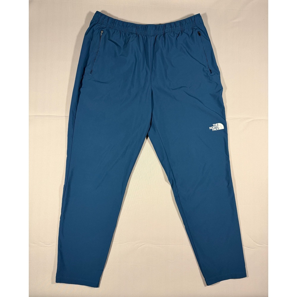The North Face Mens XL Blue Active Tapered Pants Hiking Training Zipper Pockets